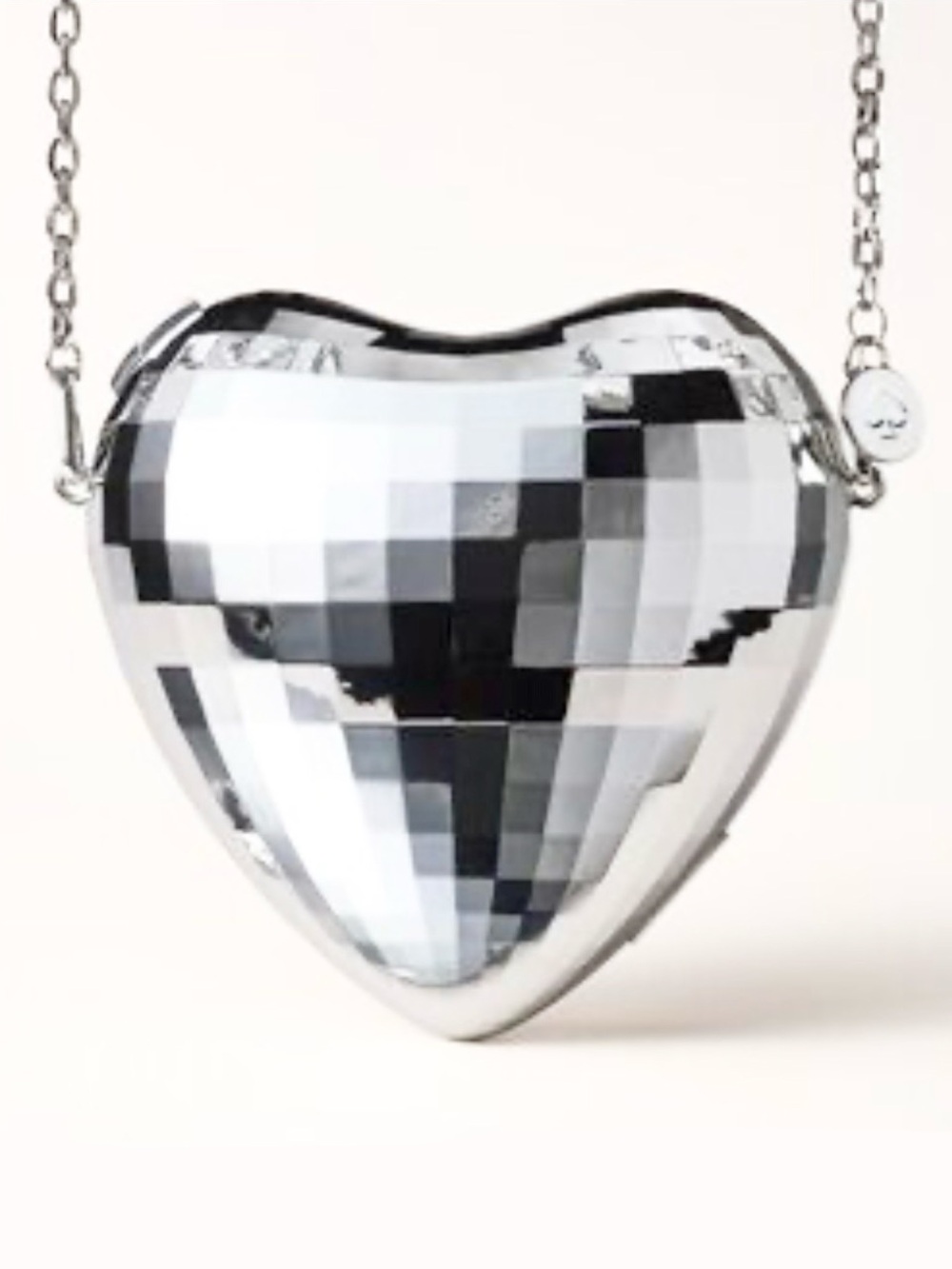 Kate Spade Silver Disco Heart Crossbody Bag NWT - Picture 1 of 9